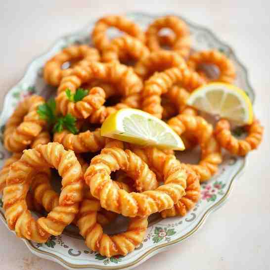 Crispy Fried Calamari - Greek Kalamarakia Tiganita